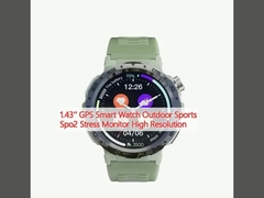 1.43''GPS Smart Watch Outdoor Sports Spo2 Stress Monitor Hoog resolutie